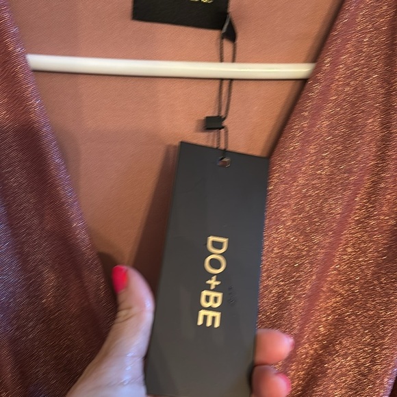 NWT do+be pink/gold sparkly festive dress sz med - Picture 2 of 5